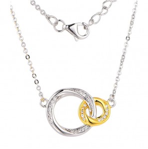 MY iMenso ODM "Doppio Anello" pendant (925/0,5Mgold-plated) - 3240093