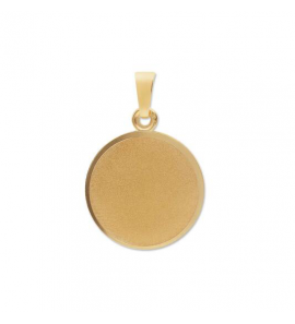 Goud graveerplaat rond 16 mm - 3240107