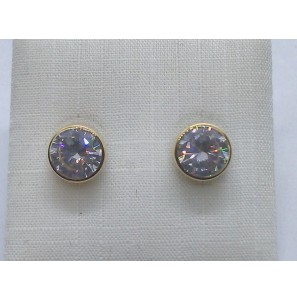 Goud oorknop met zirkonia 7.3 mm - 3240201