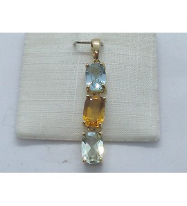 Goud hanger met div. kleur Amathist  2.40 crt. - 3240213