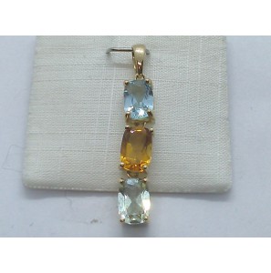 Goud hanger met div. kleur Amathist  2.40 crt. - 3240213