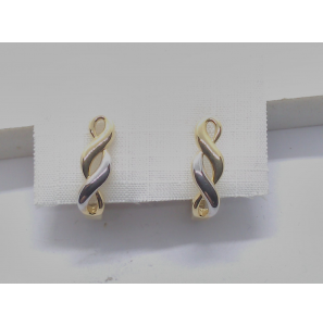 Goud bicolour klap oorring infinety model - 3240230