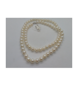 ZW parel collier 8 mm wit 50 cm - 3240231