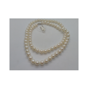 ZW parel collier 8 mm wit 50 cm - 3240231
