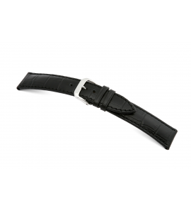 Happel Lederband Jackson XL 24 mm zwart met Alligator print - 3240234