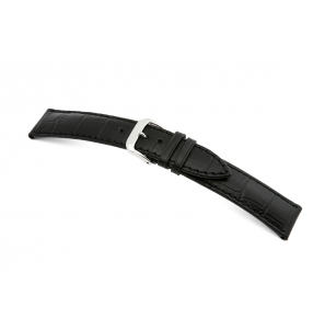 Happel Lederband Jackson XL 24 mm zwart met Alligator print - 3240234