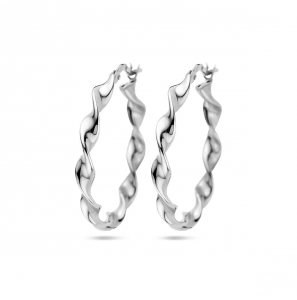 Zilver oorringen gedraaid - 3240255