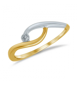 Goud bic. dames ring met diam./bril. 0.05 ct. - 3240269