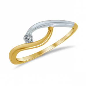 Goud bic. dames ring met diam./bril. 0.05 ct. - 3240269