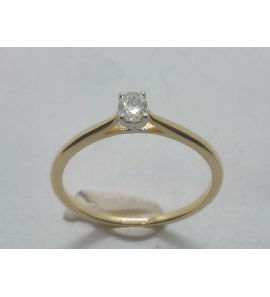 Goud bic. dames ring met diam./bril. 0.16 ct. - 3240270