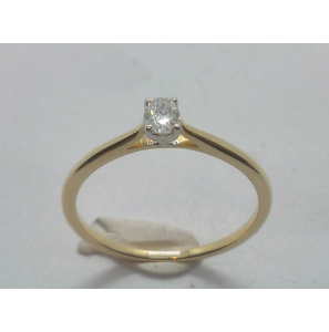 Goud bic. dames ring met diam./bril. 0.16 ct. - 3240270
