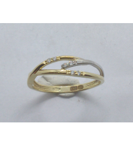 Goud bicolour  dames ring met 0.04 crt WE-SI - 3240281