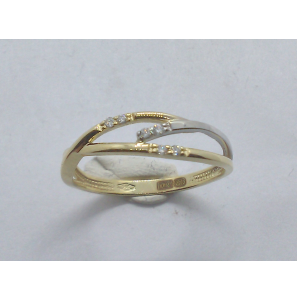 Goud bicolour  dames ring met 0.04 crt WE-SI - 3240281