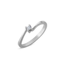Wit Goud dames ring met 0.05 crt WE-SI - 3240282