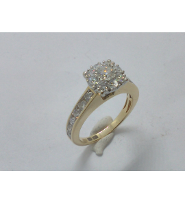 Goud dames ring antourage met 1.50 crt WE-P1 - 3240285