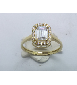 Goud dames ring antourage zirkonia - 3240295