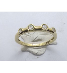 Goud dames ring met zirkonia - 3240298