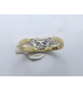 Goud dames ring met zirkonia - 3240309