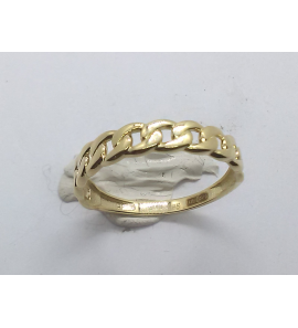 Goud dames ring met gourmetschakels - 3240312