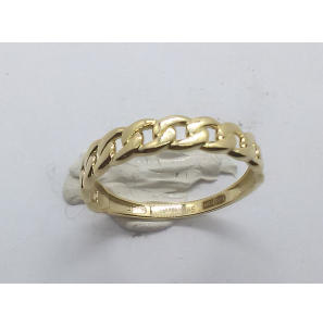 Goud dames ring met gourmetschakels - 3240312