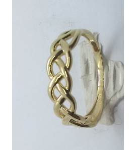 Goud dames ring vlechtwerk - 3240313