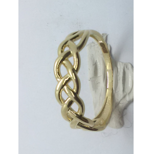 Goud dames ring vlechtwerk - 3240313