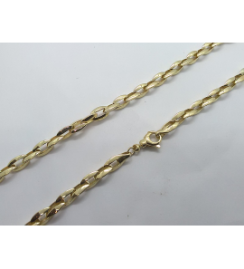 Goud collier fantasie schakel 50 cm - 3240331