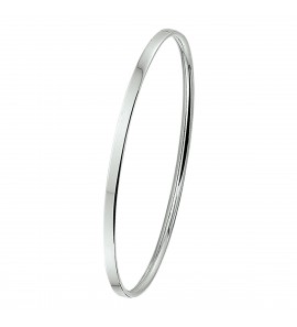 Wit Goud bangle schanier vlak 3 mm 60x52 - 3240335