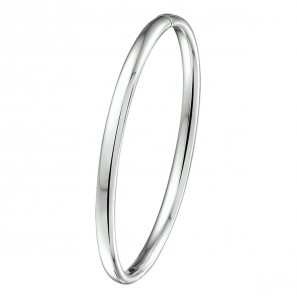 Wit Goud bangle schanier bol 3 mm 60x52 - 3240336