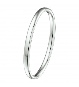 Wit Goud bangle schanier bol 4 mm 60x52 - 3240337