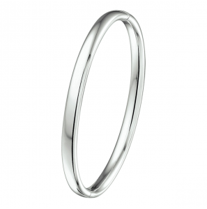 Wit Goud bangle schanier bol 4 mm 60x52 - 3240337