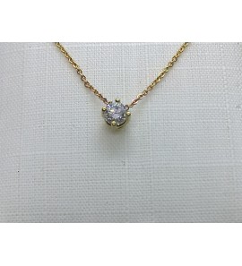 Goud anker collier met diam-bril. 0,10 WE/SI 42+3 cm - 3240351
