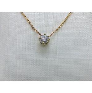 Goud anker collier met diam-bril. 0,10 WE/SI 42+3 cm - 3240351