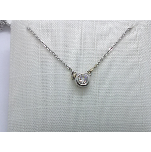 Wit Goud anker collier met diam-bril. 0,05 WE/SI 42+3 cm - 3240352