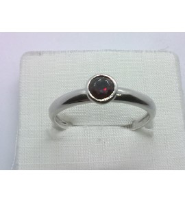 Wit Goud dames ring met granaat - 3240355