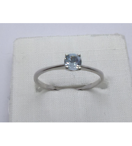 Wit Goud dames ring met blauw topaas - 3240356