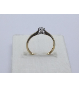 Goud dames ring met diam-bril. 0,12 ct. WE/SI - 3240359