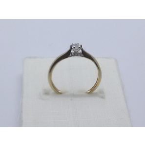 Goud dames ring met diam-bril. 0,12 ct. WE/SI - 3240359