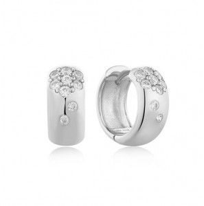 ANIA HAIE SPARKLE CHUBBY HUGGIE HOOP - EARRING - 13MM - 3240384