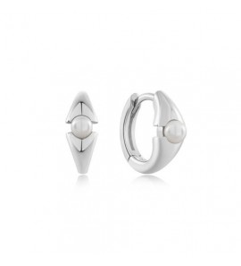 ANIA HAIE PEARL GEOMETRIC HUGGIE HOOP - EARRING - 14MM - 3240387