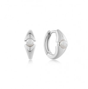 ANIA HAIE PEARL GEOMETRIC HUGGIE HOOP - EARRING - 14MM - 3240387