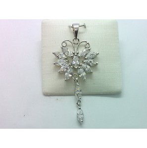 Zilver hanger met zirkoni&#39;s - 3240408