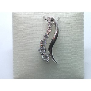 Zilver hanger met zirkonia - 3240413