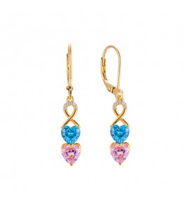 MY iMenso ODM "Doppio Cuore" earrings (925/0.5Mgold-plated) - 3240443