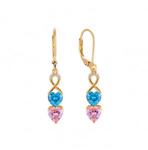 MY iMenso ODM "Doppio Cuore" earrings (925/0.5Mgold-plated) - 3240443