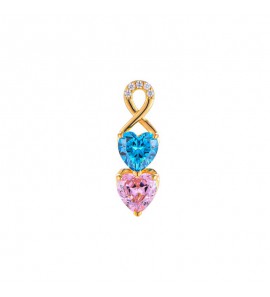 MY iMenso ODM "Doppio Cuore" pandent (925/0.5Mgold-plated) - 3240444