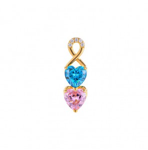 MY iMenso ODM "Doppio Cuore" pandent (925/0.5Mgold-plated) - 3240444