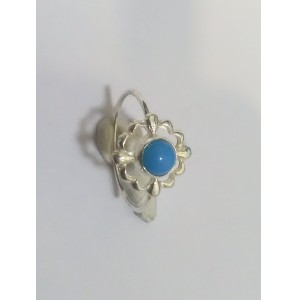 Zilver kinderring met steen licht blauw - 3240479