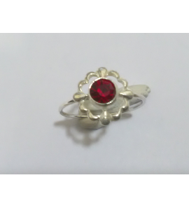Zilver kinderring met glas steen rood - 3240480
