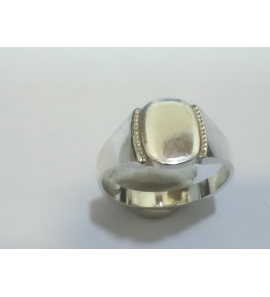 Zilver graveerring ovaal - 3240487